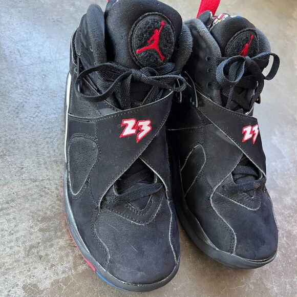 Air Jordan 8 Retro GS 'Playoff' 2023 Black Blue Red 305368-062 Size 7Y - Picture 13 of 16
